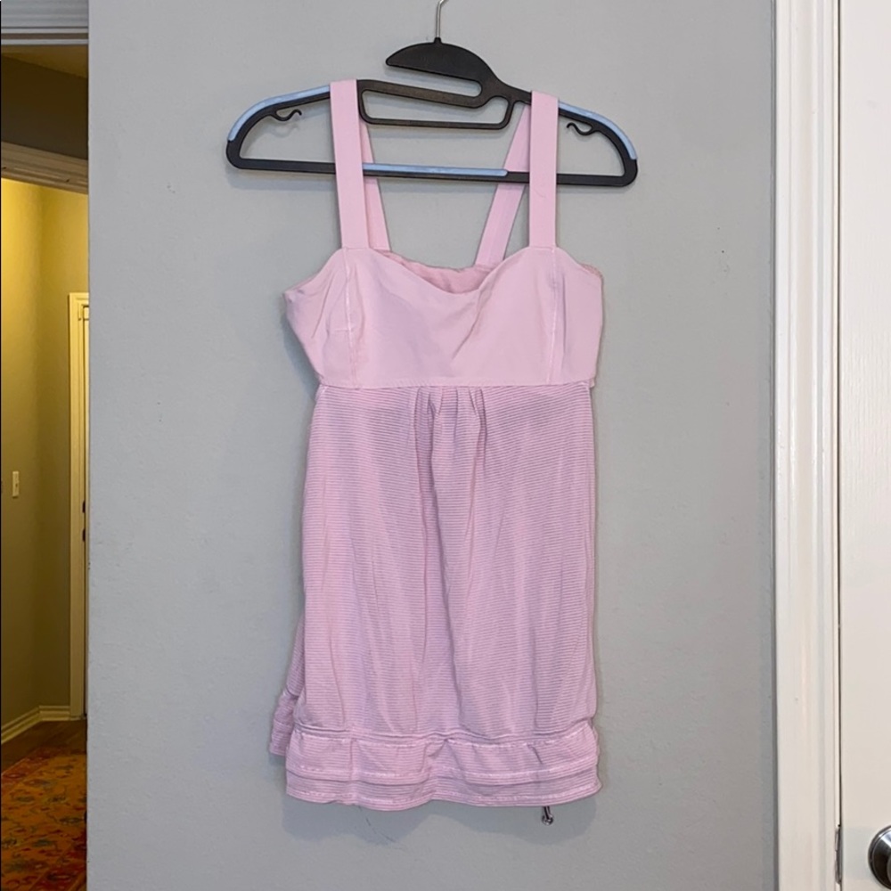 Pink Lululemon yoga top